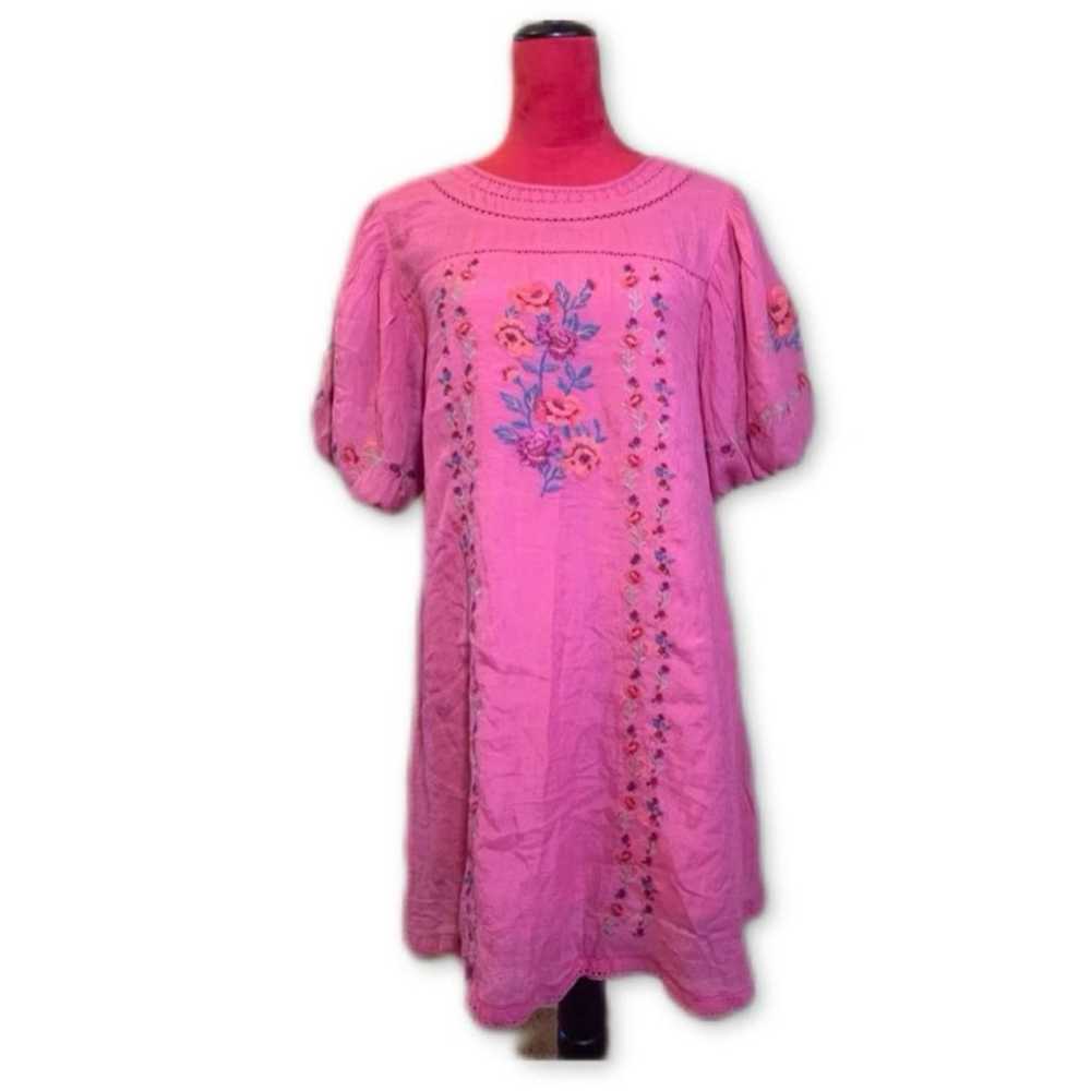 UMGEE PINK PUFFY SLEEVE TUNIC DRESS - image 7