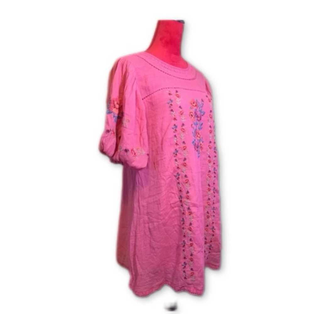 UMGEE PINK PUFFY SLEEVE TUNIC DRESS - image 8