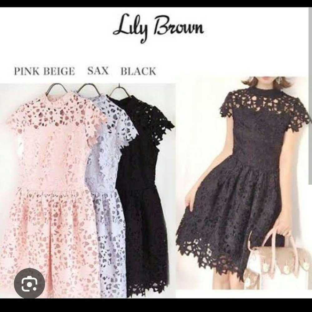 Riribrown Lace Short Sleeve Dress Black - image 10