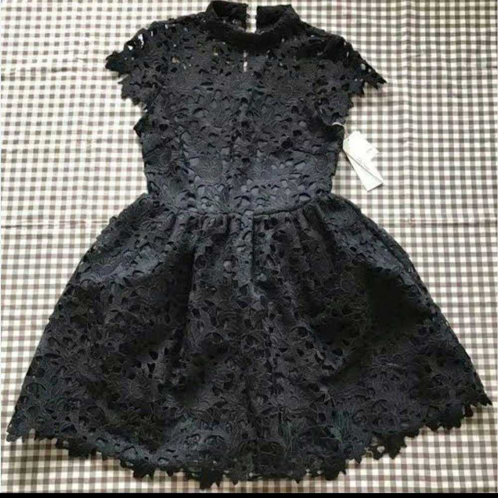 Riribrown Lace Short Sleeve Dress Black - image 4