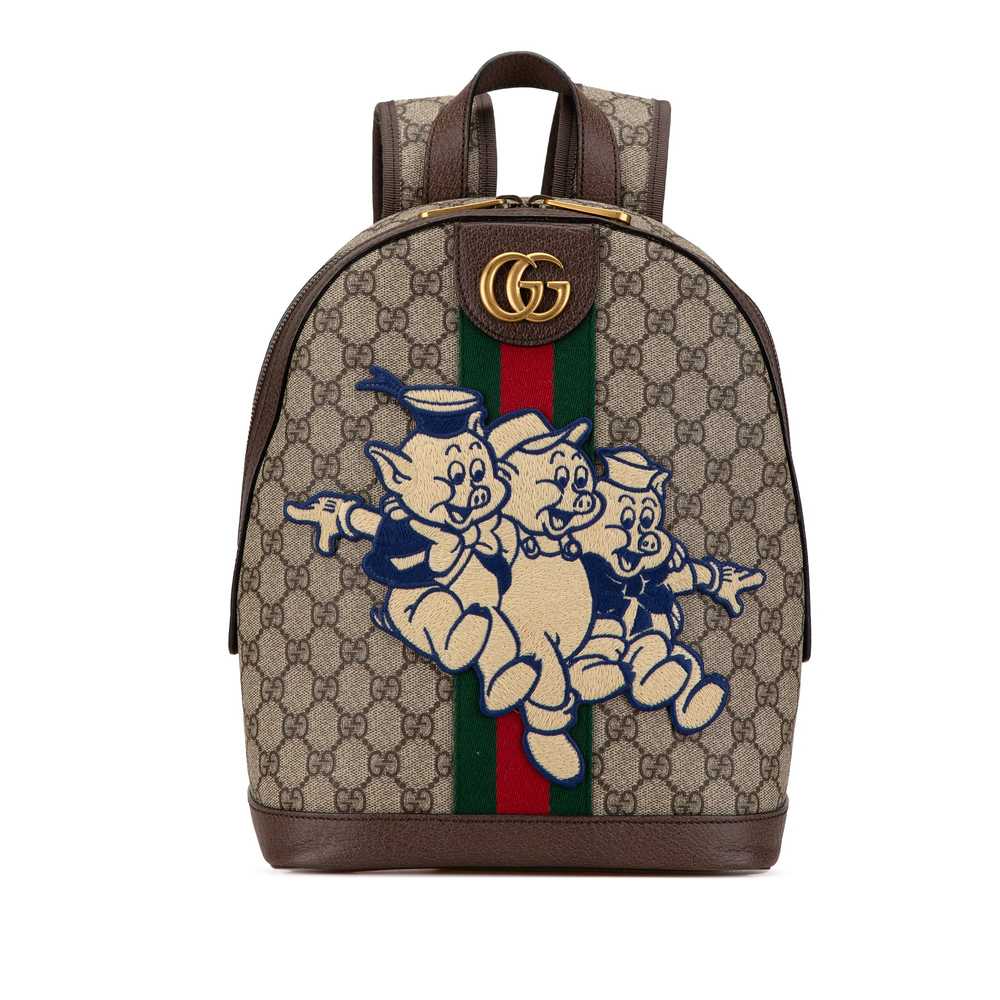 Brown Gucci GG Supreme Ophidia Three Little Pigs … - image 1