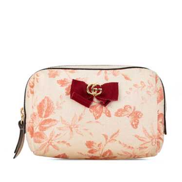 White & Pink Gucci GG Marmont Herbarium Pouch