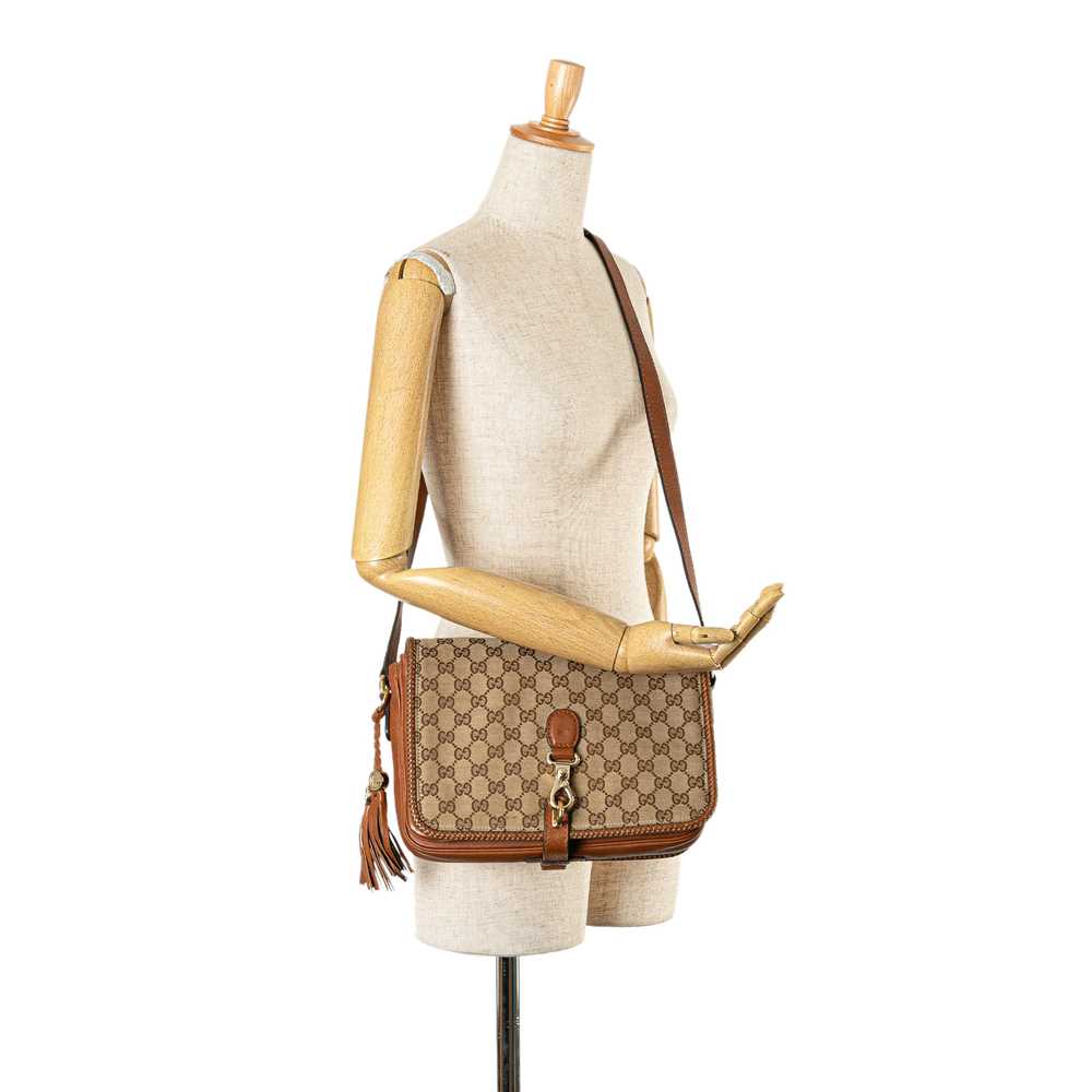 Brown Gucci GG Canvas Marrakech Crossbody - image 7