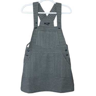 NEW Frnch Gray White Stripe Overall Jumper Mini D… - image 1