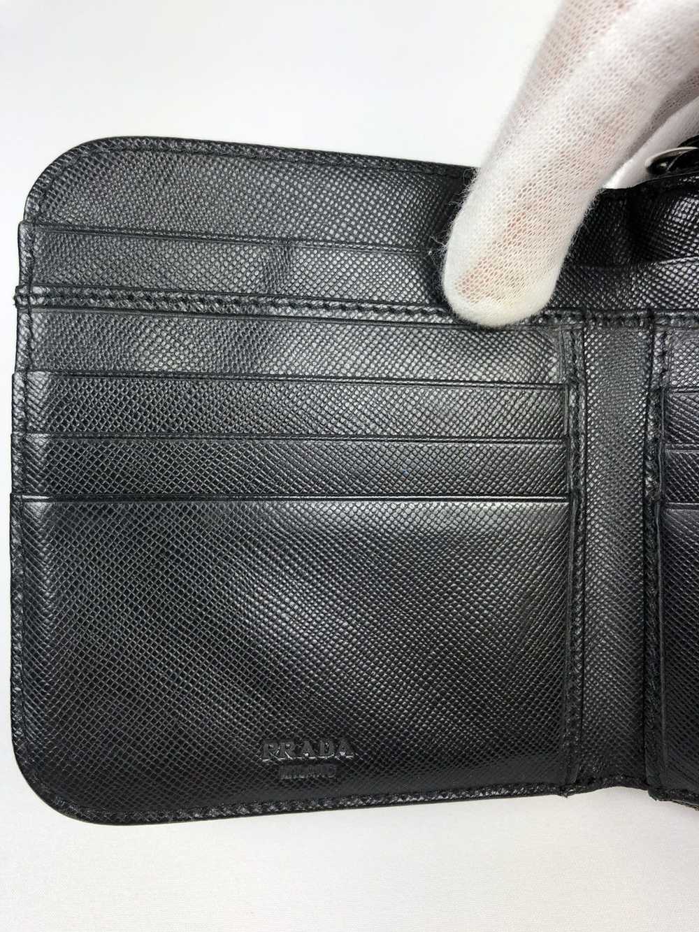 Prada Prada tessuto nero leather zippy wallet - image 3