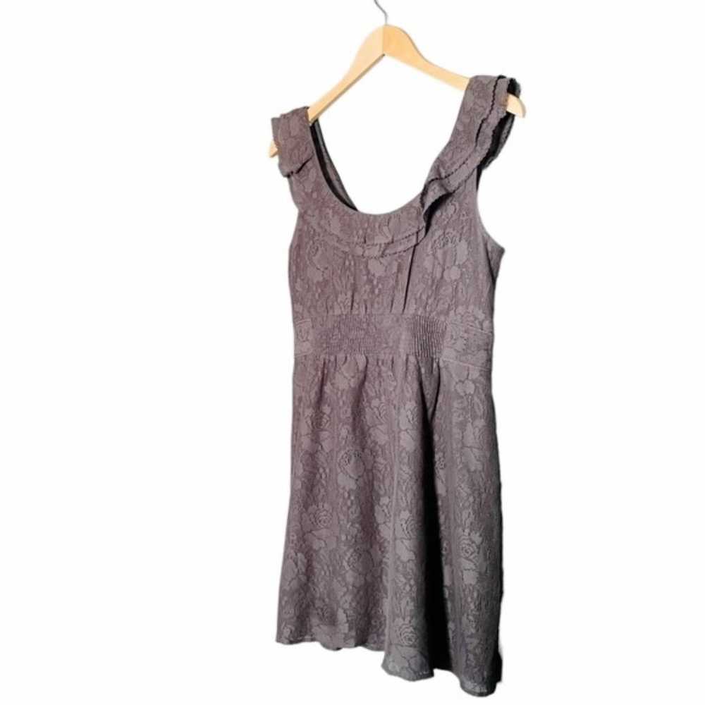 Anthropologie Maeve Dress Gray Lasercut Lace Shor… - image 10