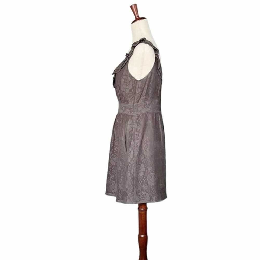 Anthropologie Maeve Dress Gray Lasercut Lace Shor… - image 2