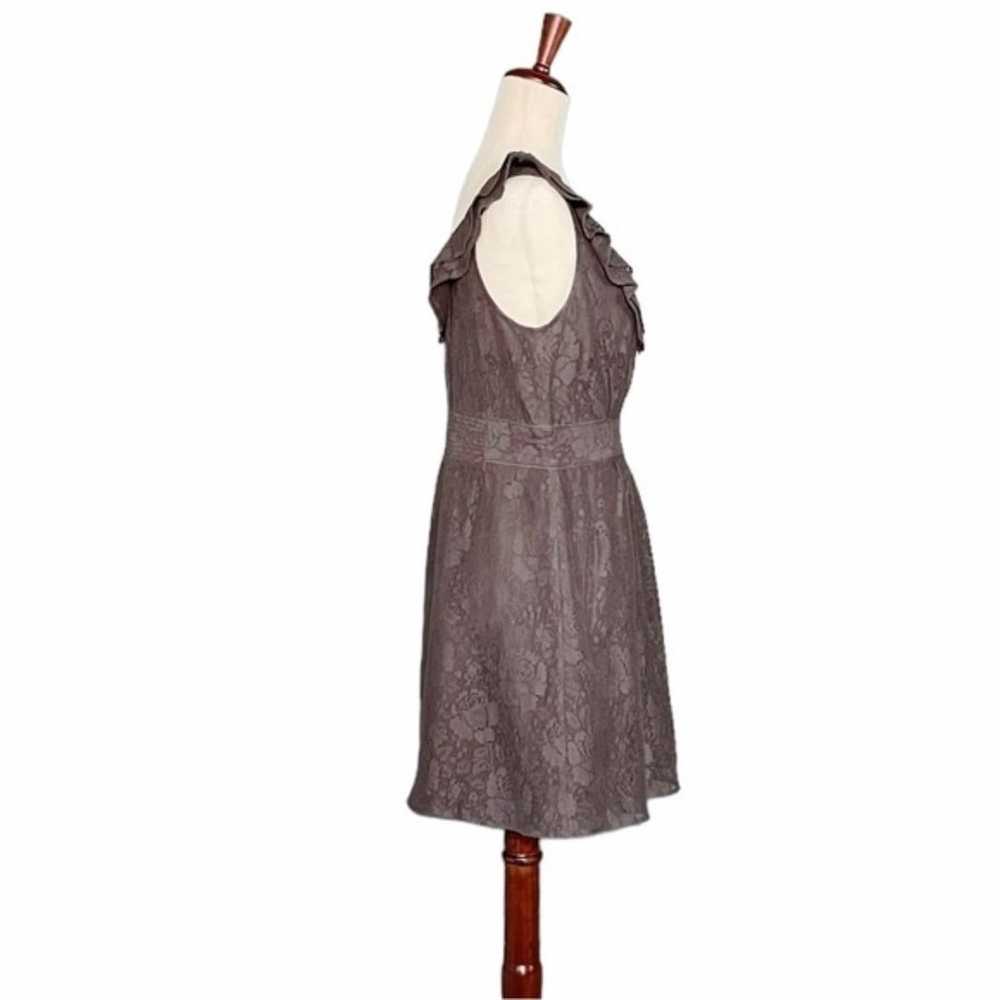 Anthropologie Maeve Dress Gray Lasercut Lace Shor… - image 4