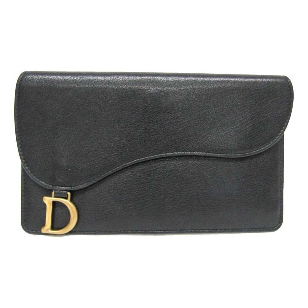 Dior Saddle leather clutch bag - image 1