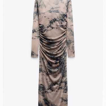 Zara Printed Tulle Dress