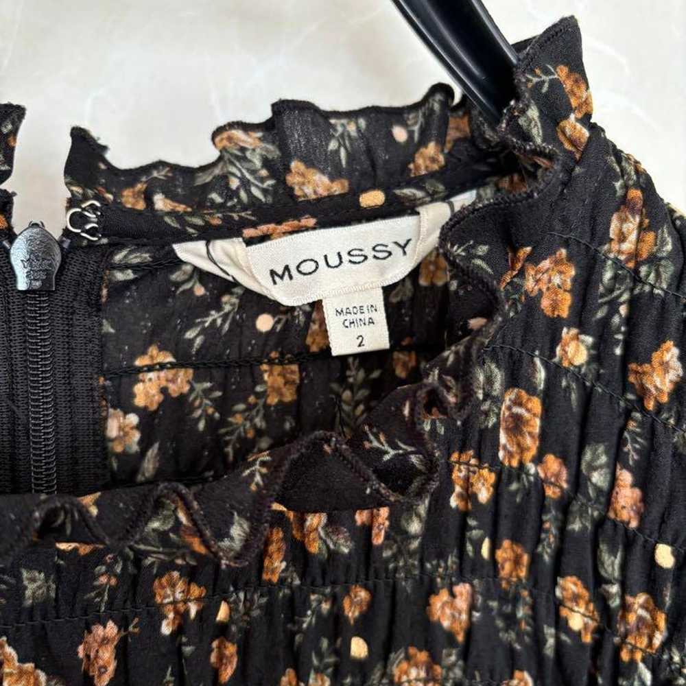 MOUSSY Floral Long Dress Size 2 - image 2