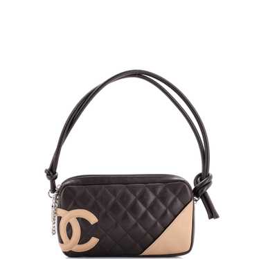 CHANEL Cambon Pochette Quilted Leather