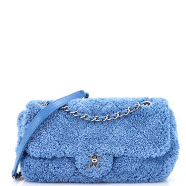 CHANEL CC Chain Flap Bag Quilted Terry Cloth Medi… - image 1