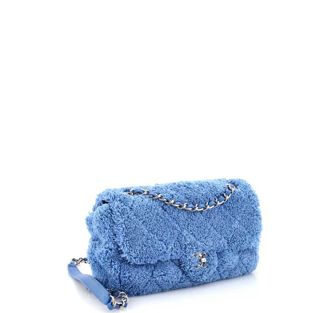 CHANEL CC Chain Flap Bag Quilted Terry Cloth Medi… - image 3