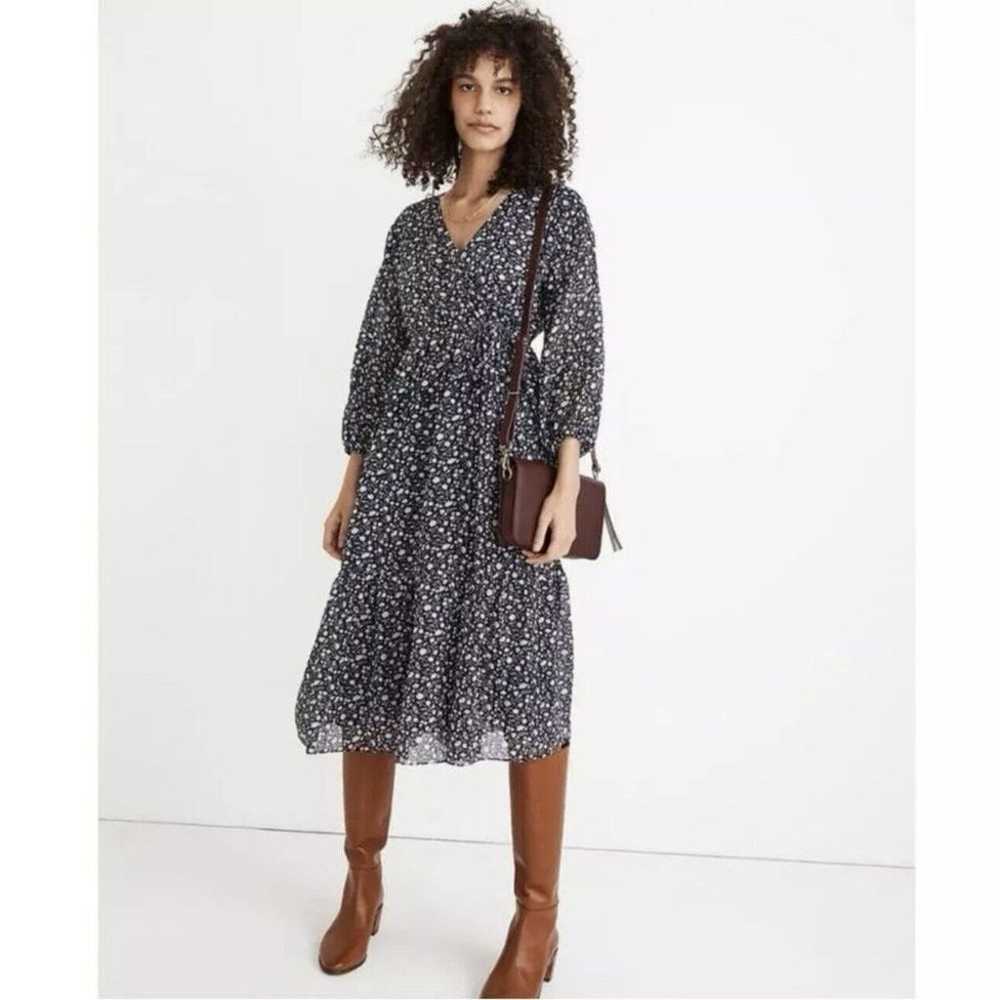 Madewell Tie-Waist Midi Dress in Harvest Vine Sz … - image 1