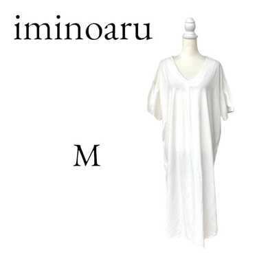 Iminoaru Iminoaru White Long Cut-Sew Dress Casual… - image 1