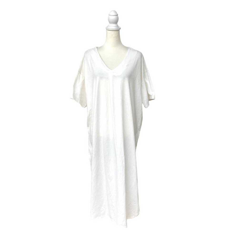 Iminoaru Iminoaru White Long Cut-Sew Dress Casual… - image 2