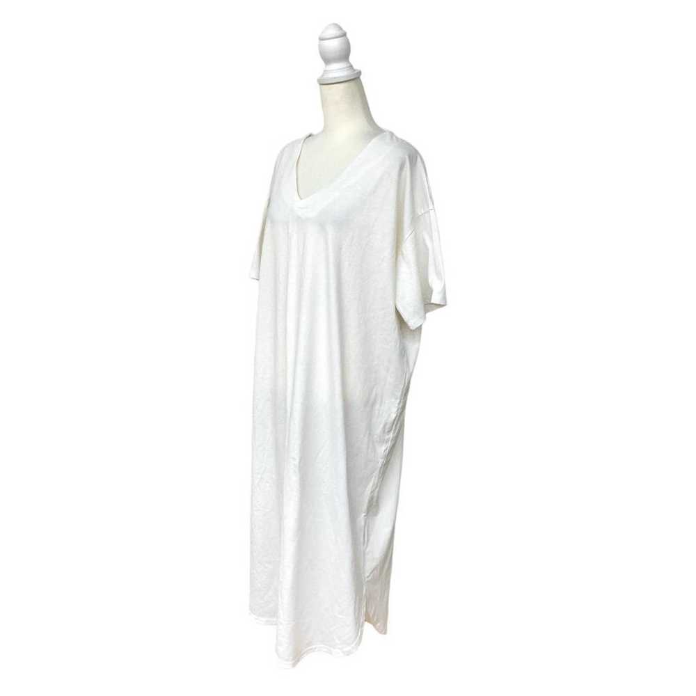 Iminoaru Iminoaru White Long Cut-Sew Dress Casual… - image 5