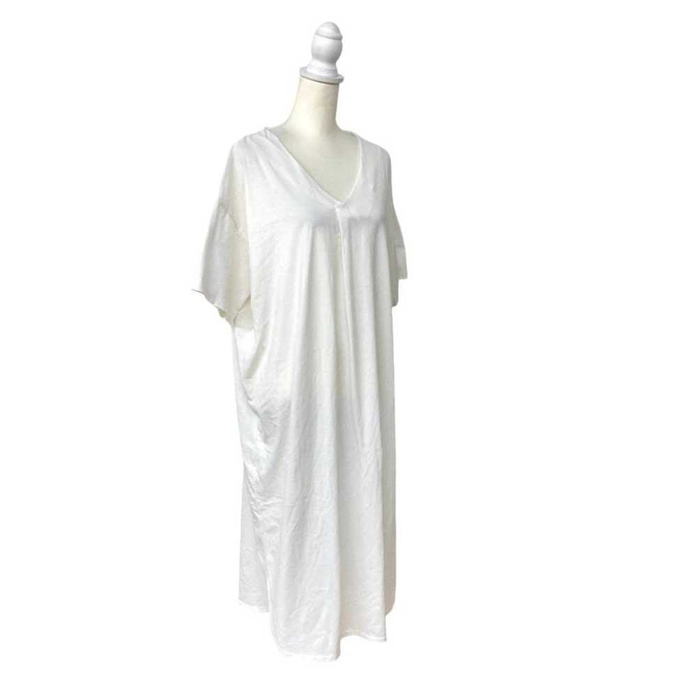 Iminoaru Iminoaru White Long Cut-Sew Dress Casual… - image 6