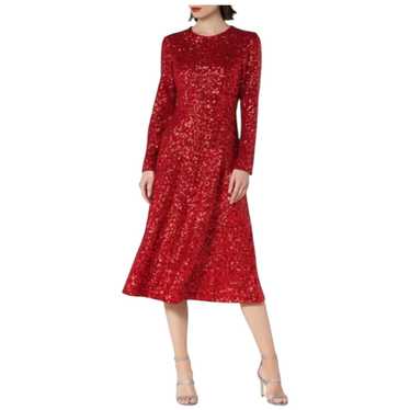 LK Bennett Red Sparkly Dress - 10 - NEW - image 1