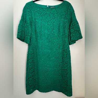 Lauren Ralph Lauren Emerald Green Lace Dress Size… - image 1