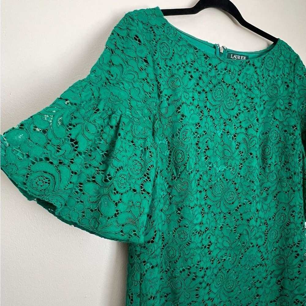 Lauren Ralph Lauren Emerald Green Lace Dress Size… - image 2