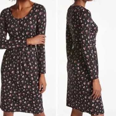 Boden Black Floral Bud Midi Dress Mabel Jersey Sty