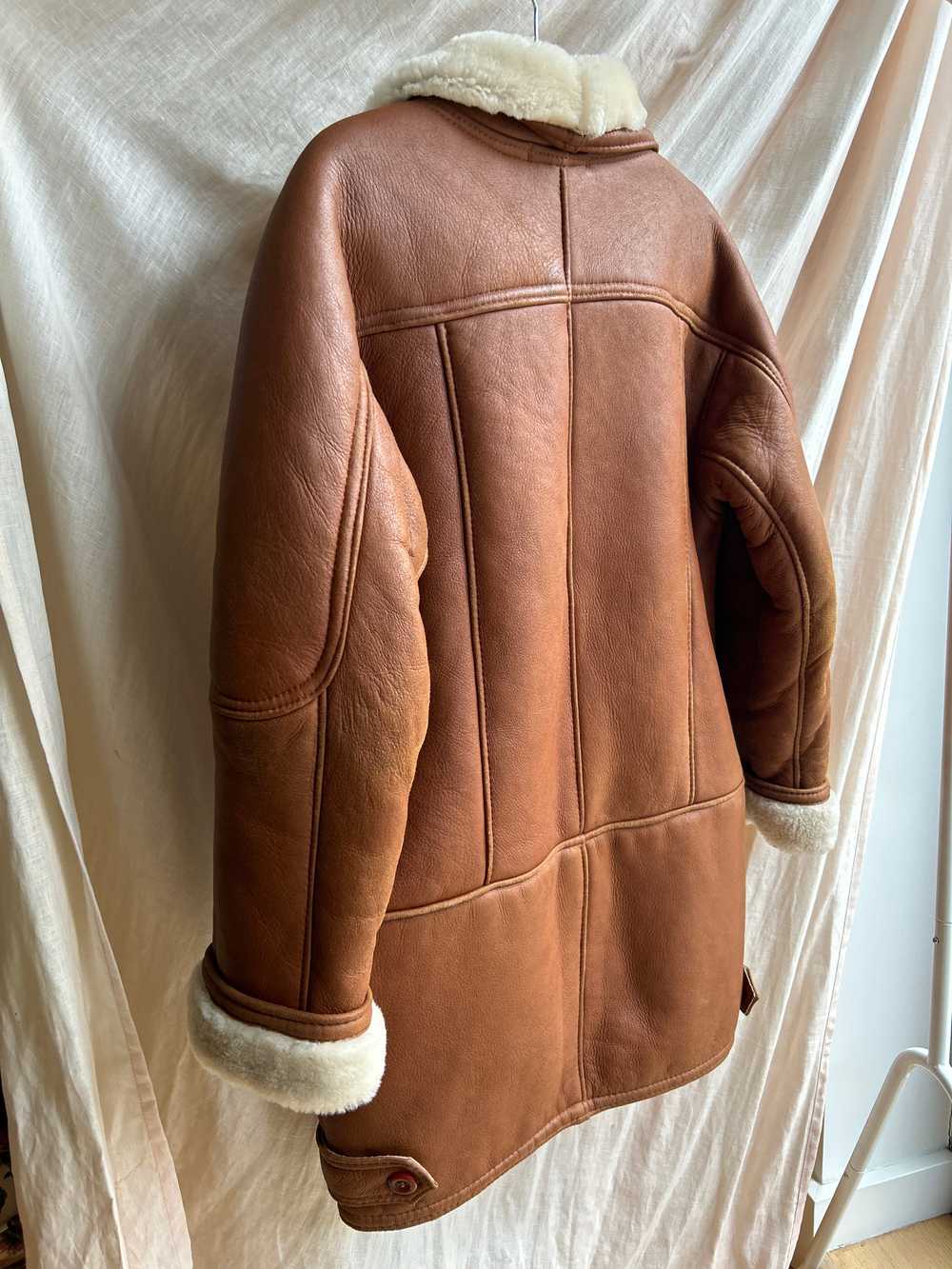 Leather Sheepskin Coat - M - image 11