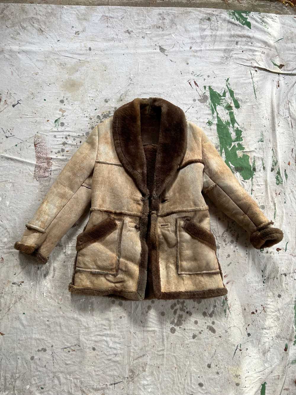 70’s suede shearling coat - image 1