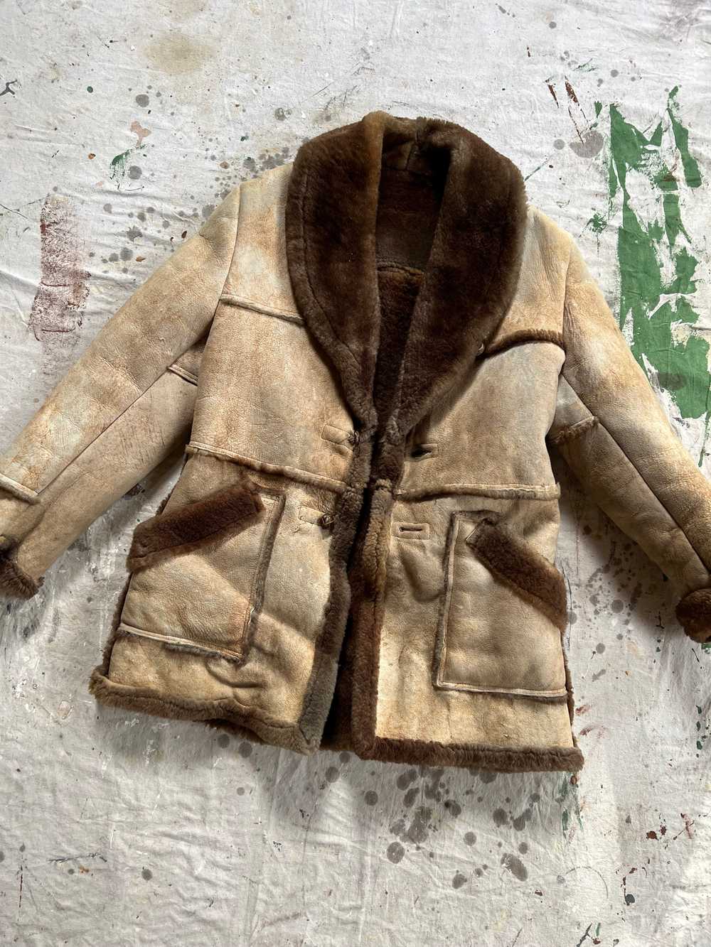 70’s suede shearling coat - image 2