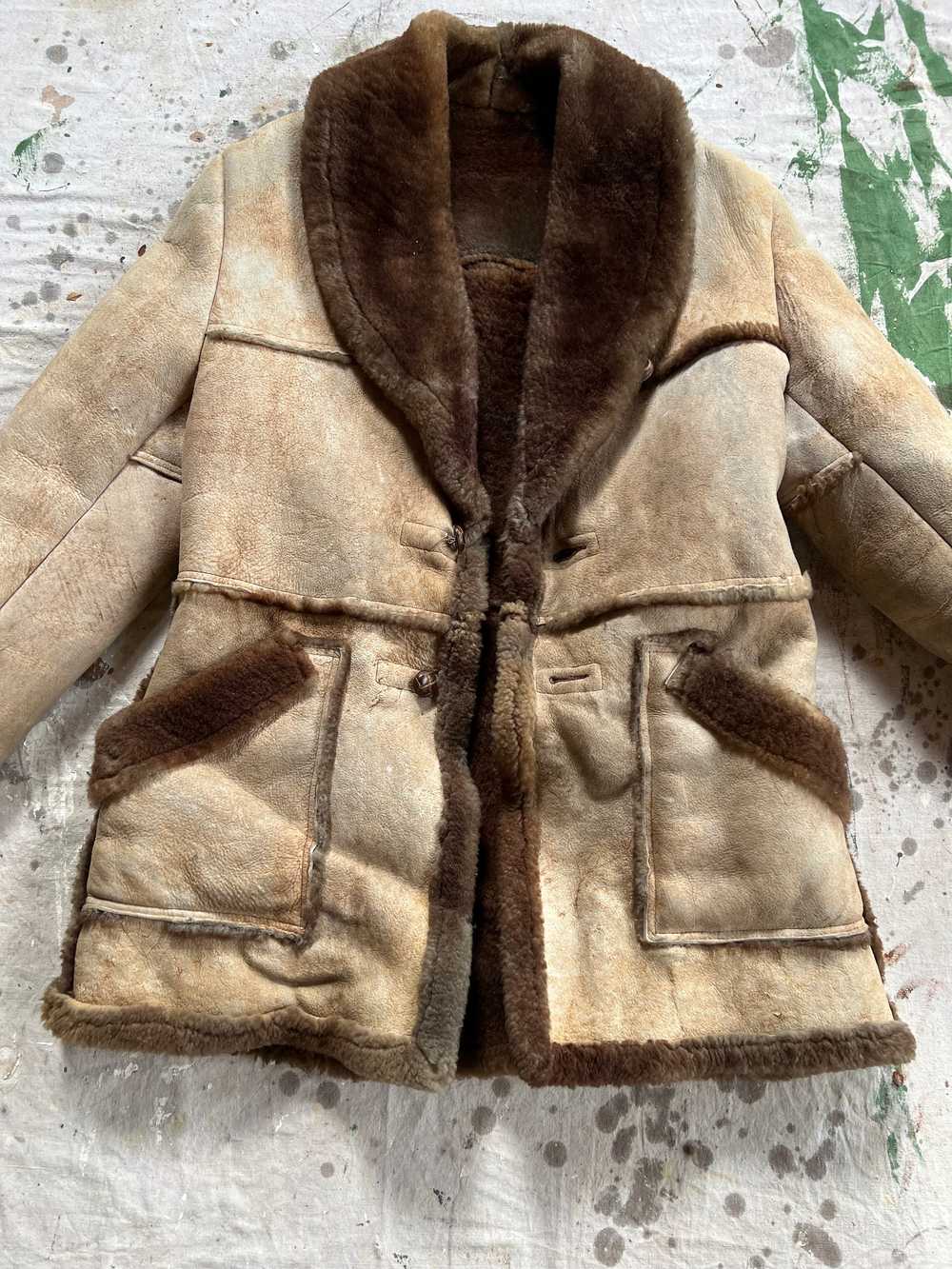 70’s suede shearling coat - image 4