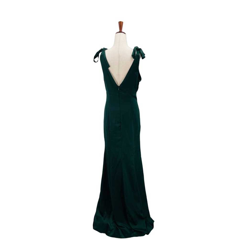 MANIJU  S Romantic Timing Emerald Green Satin Tie… - image 3