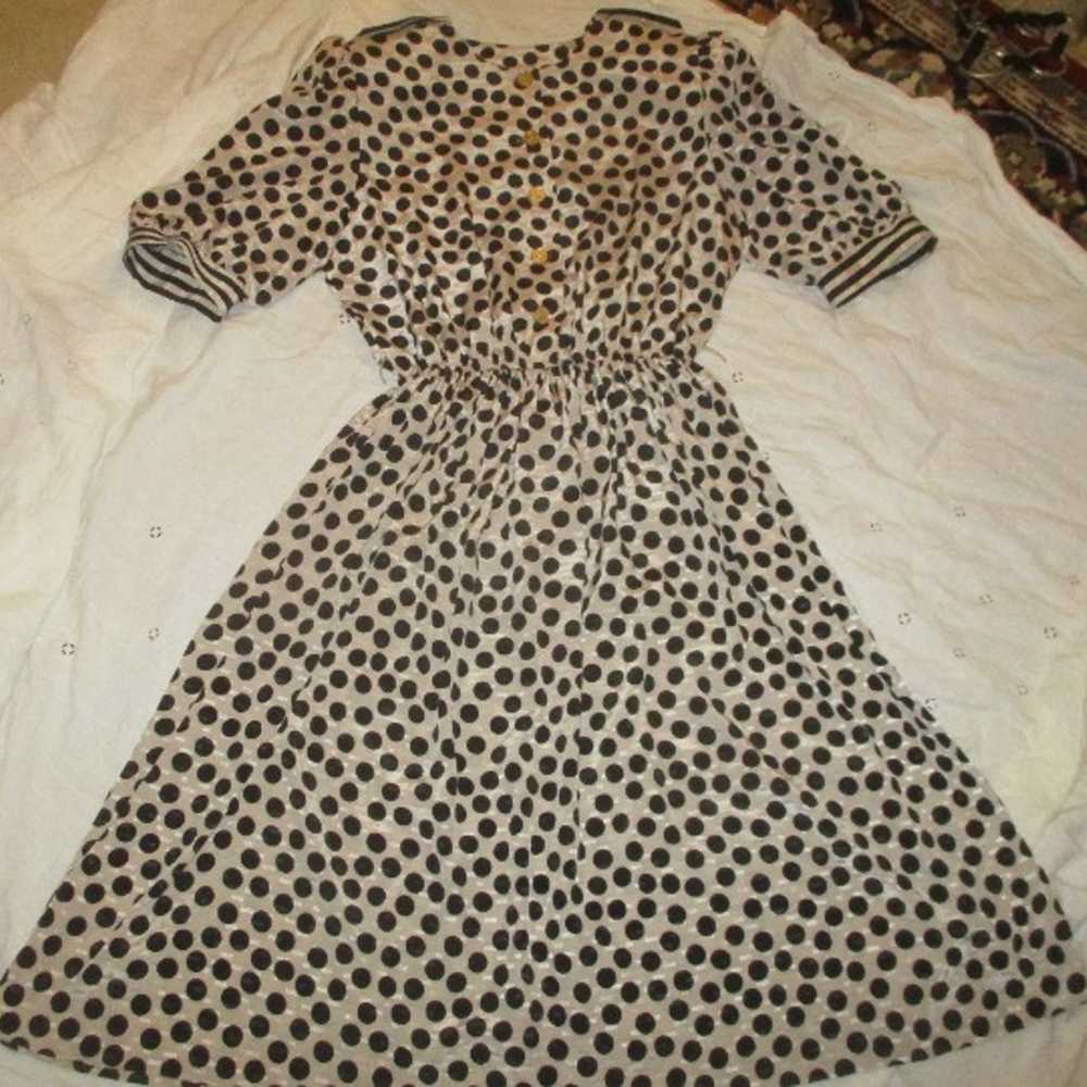 Lady Carol New York vintage polka dot mid length … - image 12