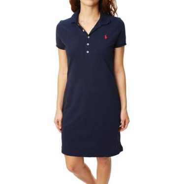 Ralph Lauren Cotton Polo Dress in Navy Blue Size … - image 1