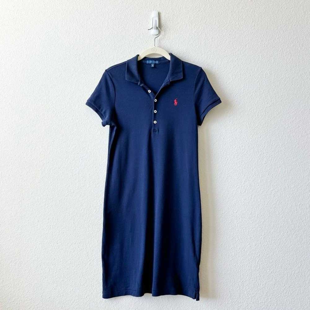 Ralph Lauren Cotton Polo Dress in Navy Blue Size … - image 2