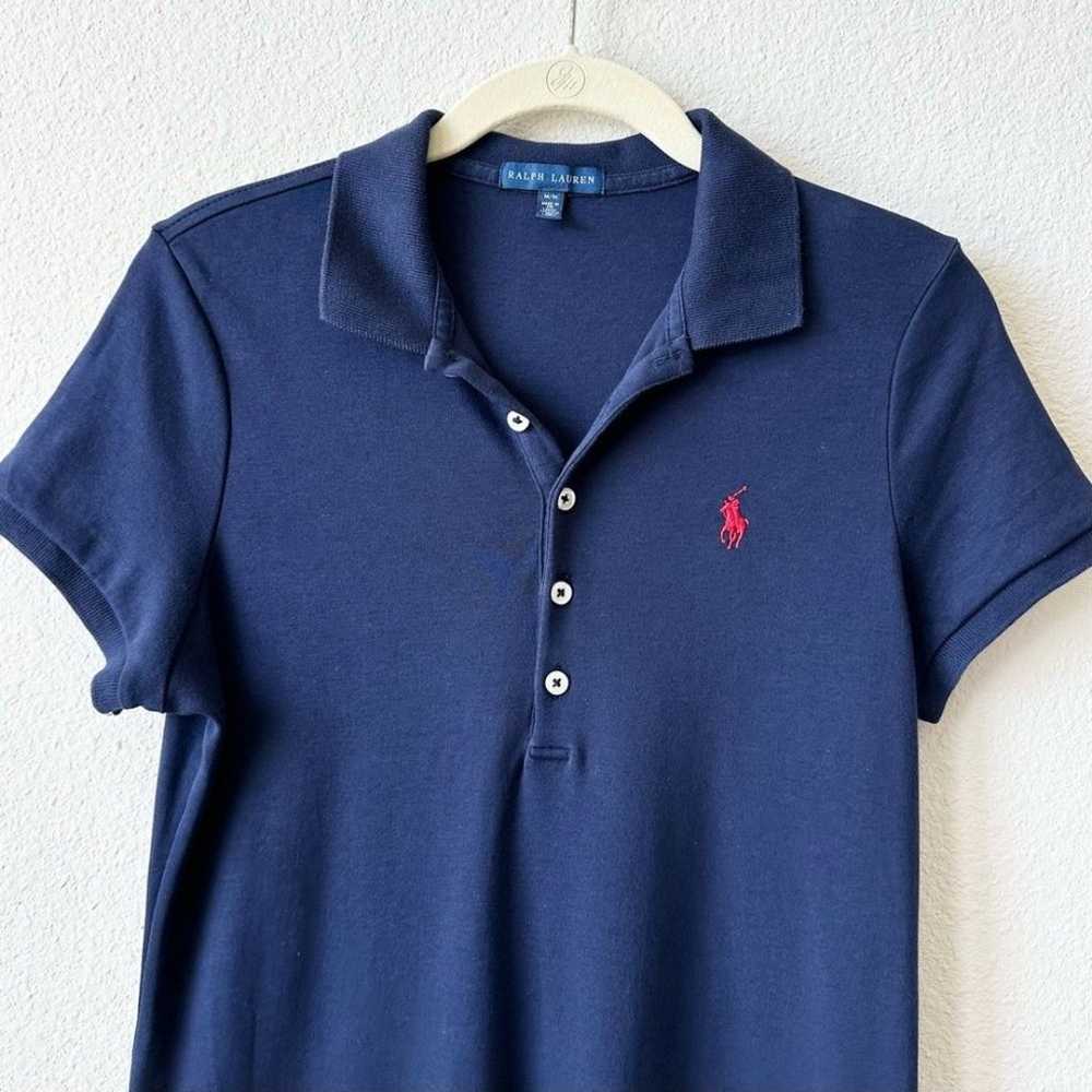 Ralph Lauren Cotton Polo Dress in Navy Blue Size … - image 4