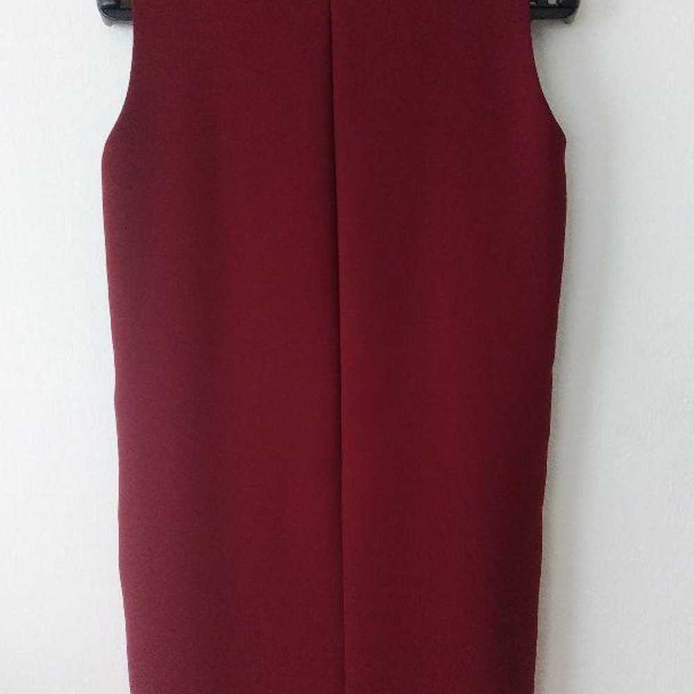 Burgundy sleeveless dress, size L - image 2