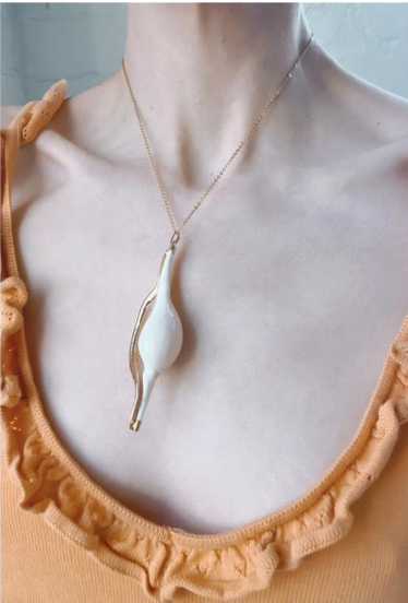 gold plated dipped seashell necklace