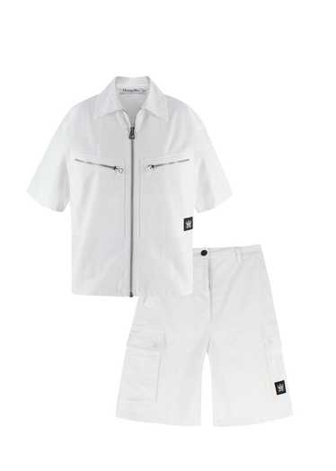 Managed by hewi Dior White Denim Zip Shirt and Jo… - image 1