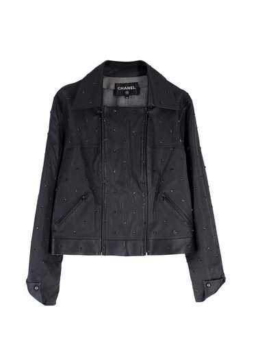 Managed by hewi Chanel Black Lambskin Biker Jacket