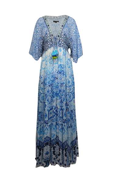 Hemant & Nandita - Blue & White Paisley Print Shir