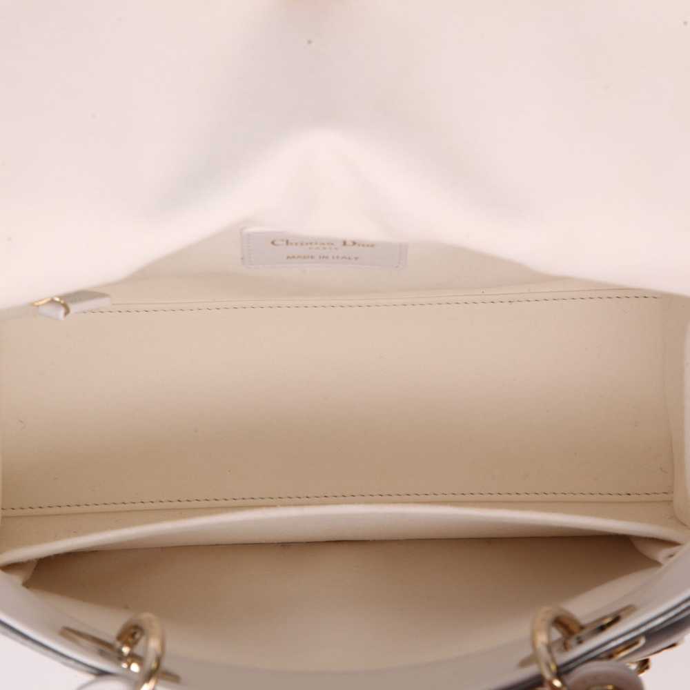 Dior Lady Dior medium model handbag in white and … - image 4