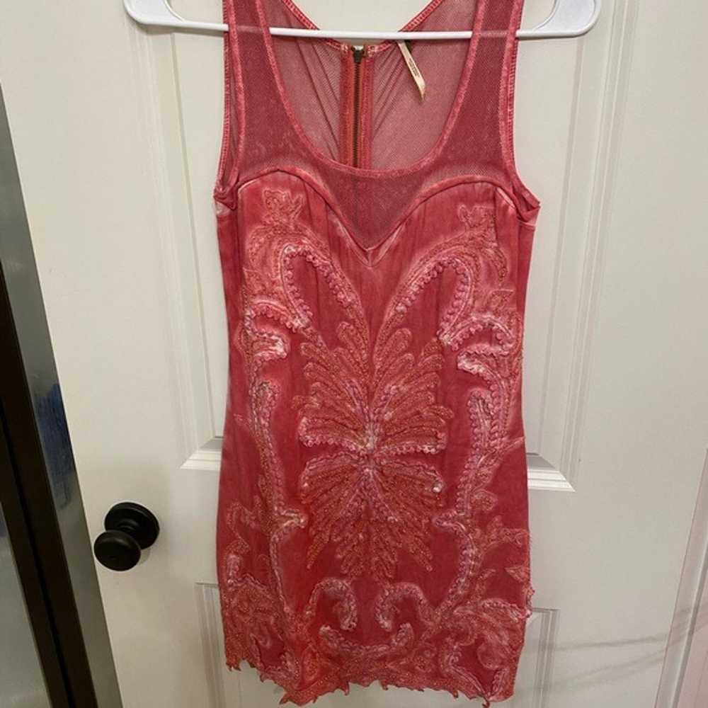 Free People Pink Beaded Dress - image 1