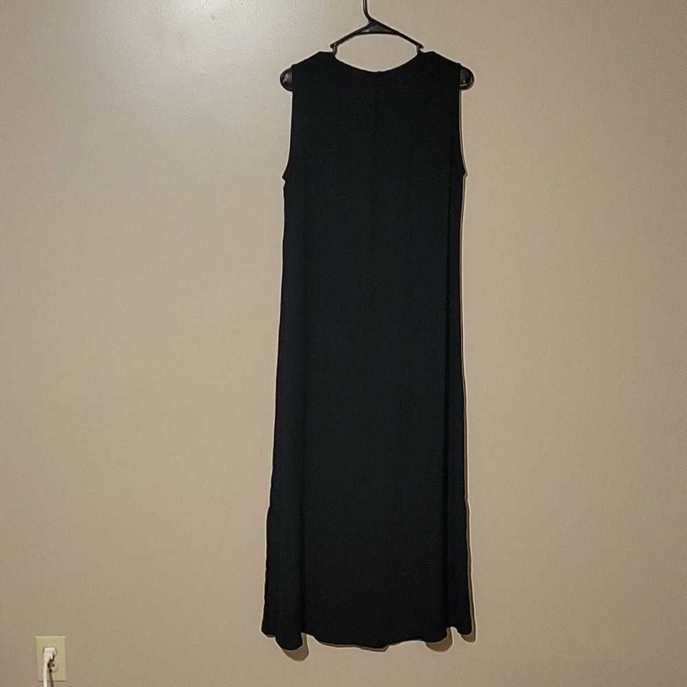 Eileen Fisher Silk Overlay Maxi Navy Blue Women's… - image 3