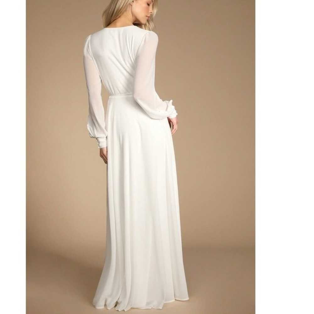 White My Whole Heart Long Sleeve LuLu's Wrap Dres… - image 3