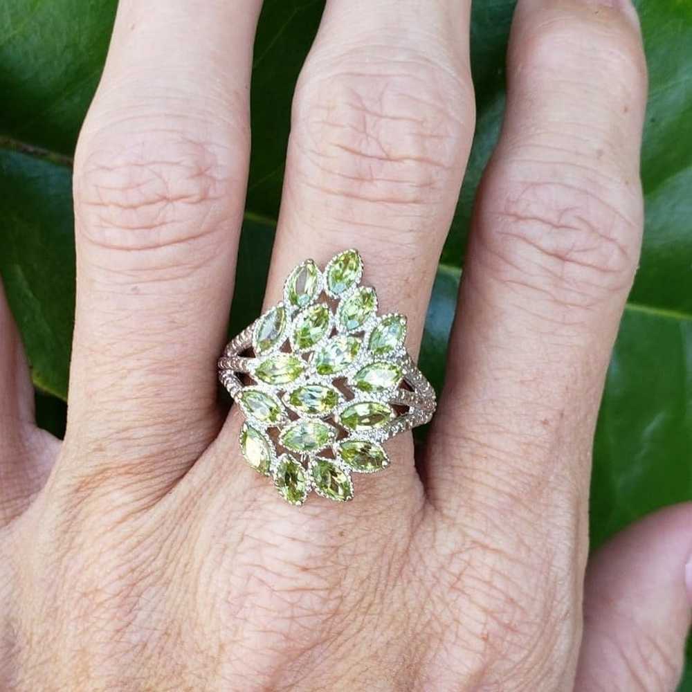 Designer STS Peridot Ring - image 2