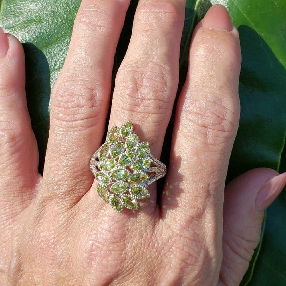 Designer STS Peridot Ring - image 3