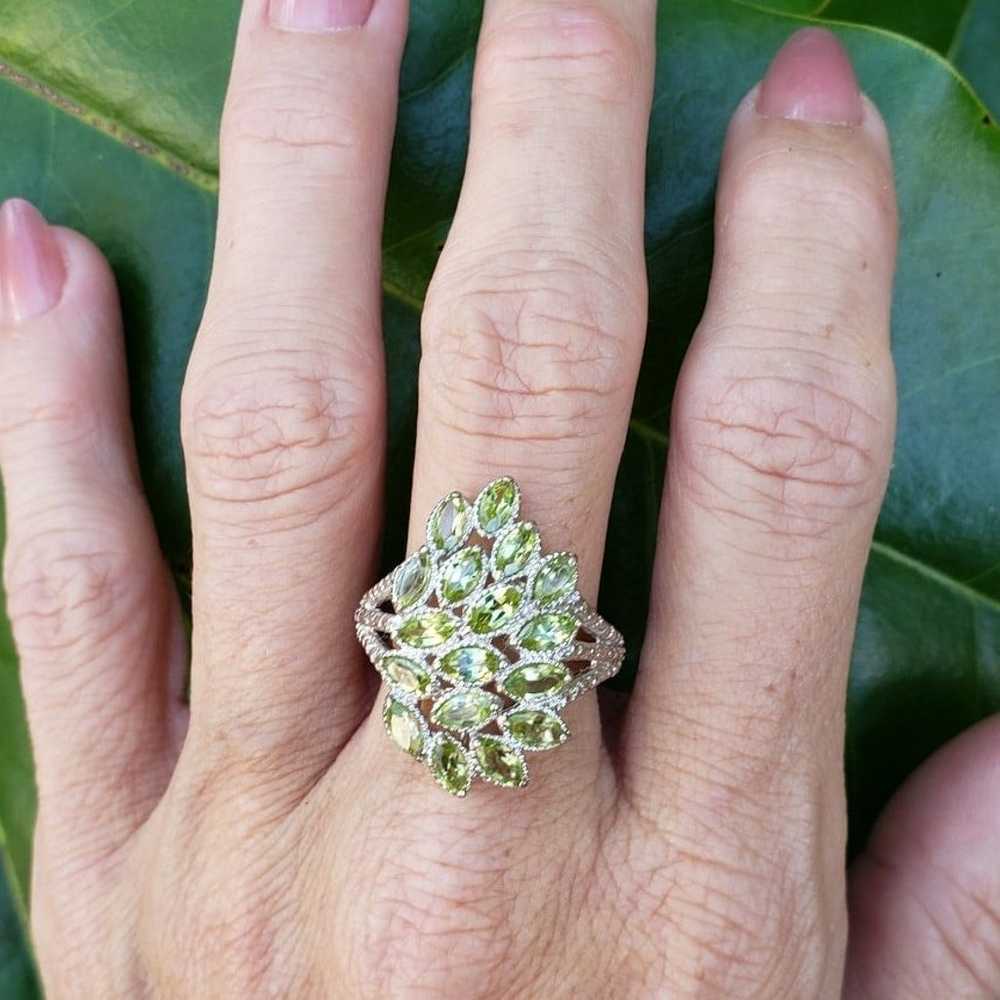 Designer STS Peridot Ring - image 4