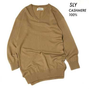 SLY Sly ★ Cashmere V-neck Dress Beige Cashmere 100