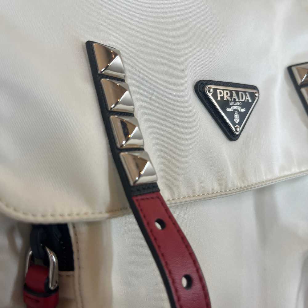 PRADA/Bag/Nylon/WHT/Studded - image 6